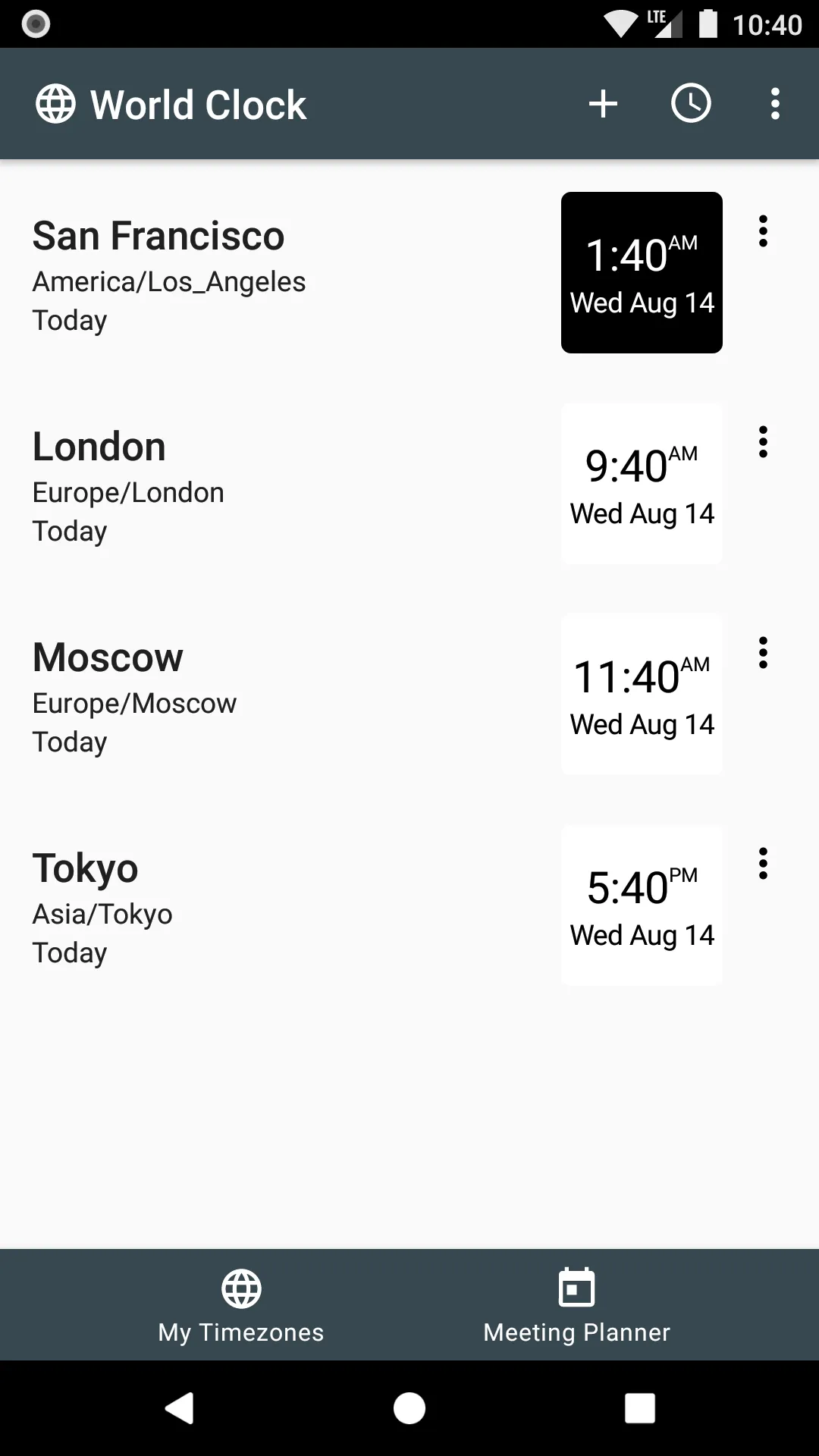 World Clock Widget | Indus Appstore | Screenshot