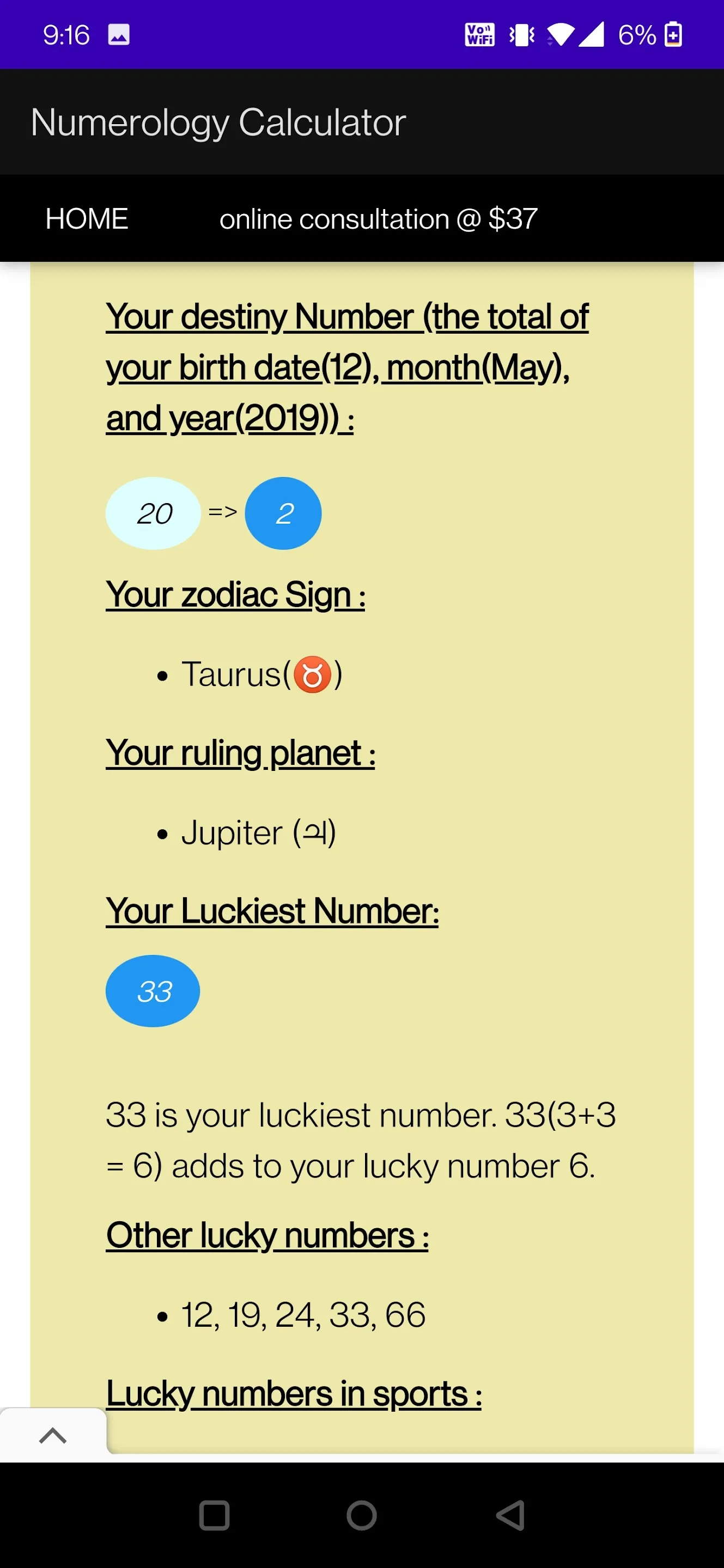 Numerology Calculator App | Indus Appstore | Screenshot