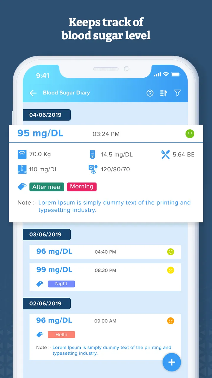 Journal: Blood Sugar Diary | Indus Appstore | Screenshot