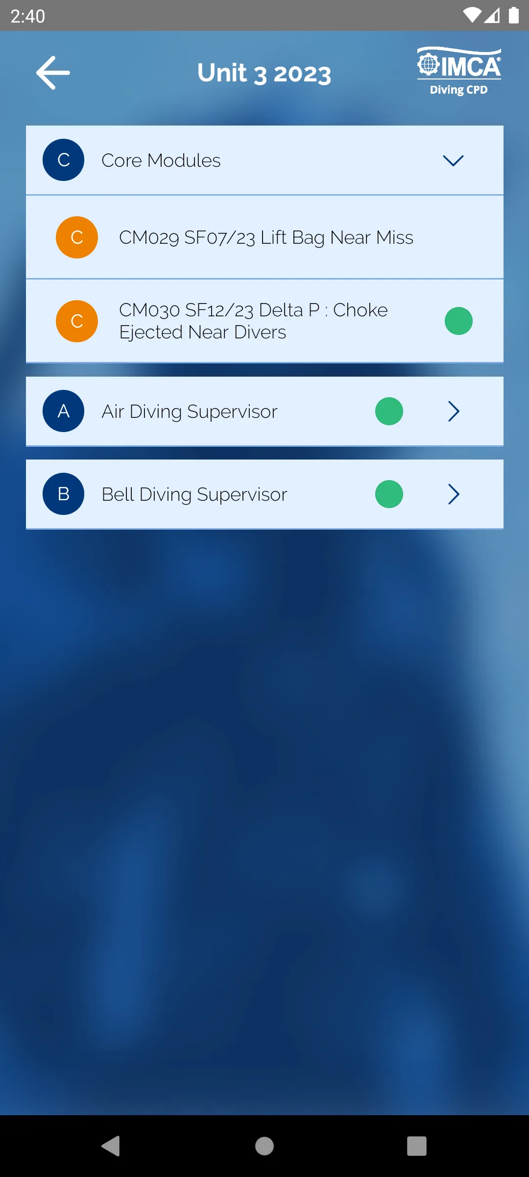 IMCA Diving CPD | Indus Appstore | Screenshot