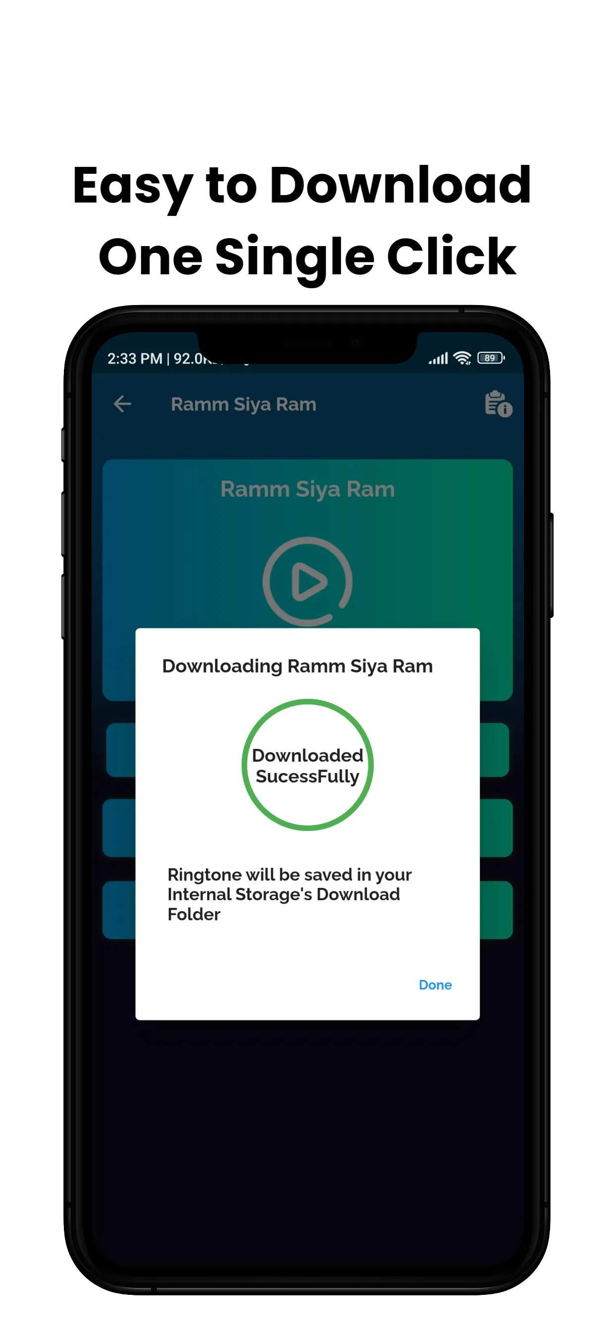 Jai Shree Ram Ringtone श  ्रीराम | Indus Appstore | Screenshot