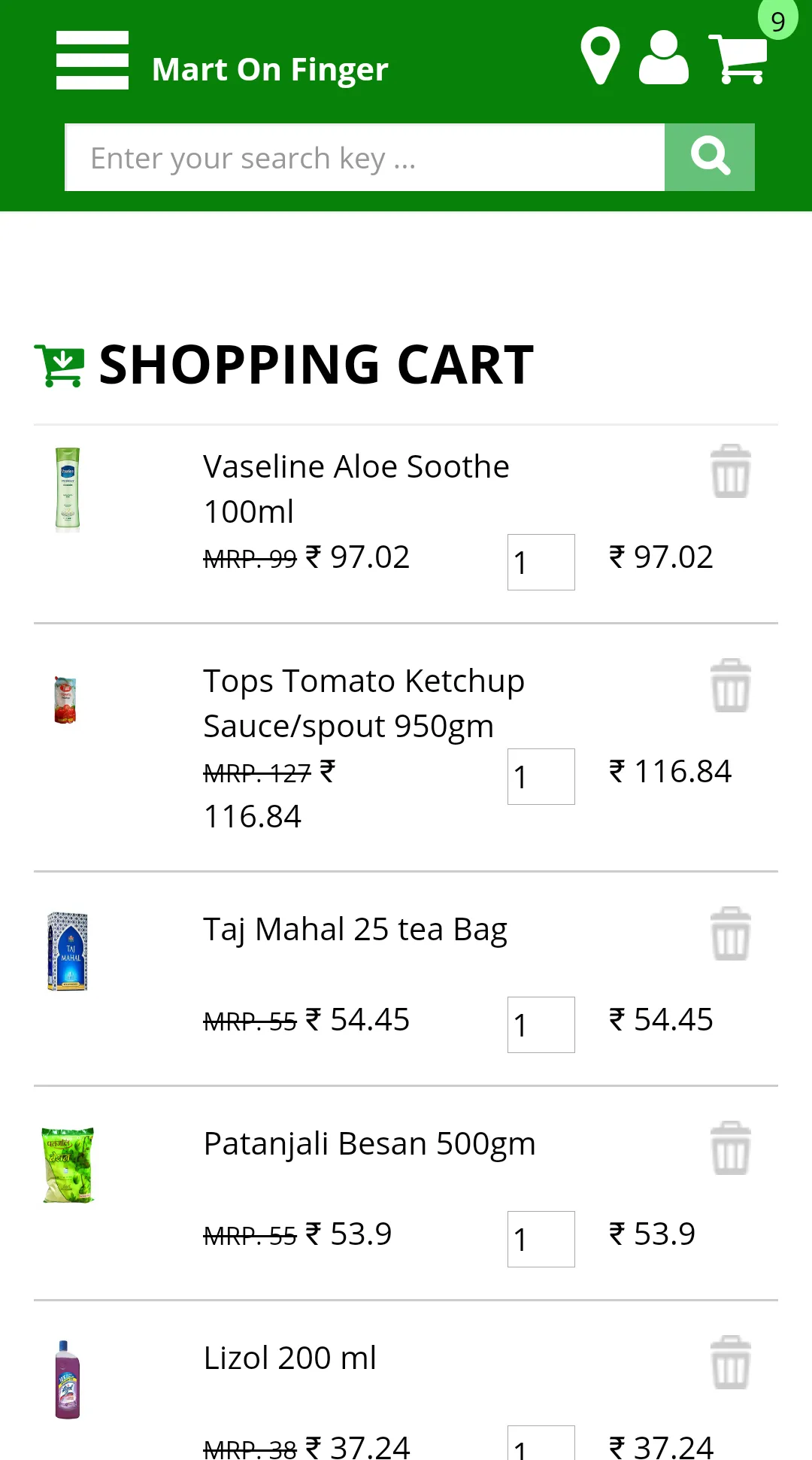 Mart on Finger Online Grocery | Indus Appstore | Screenshot