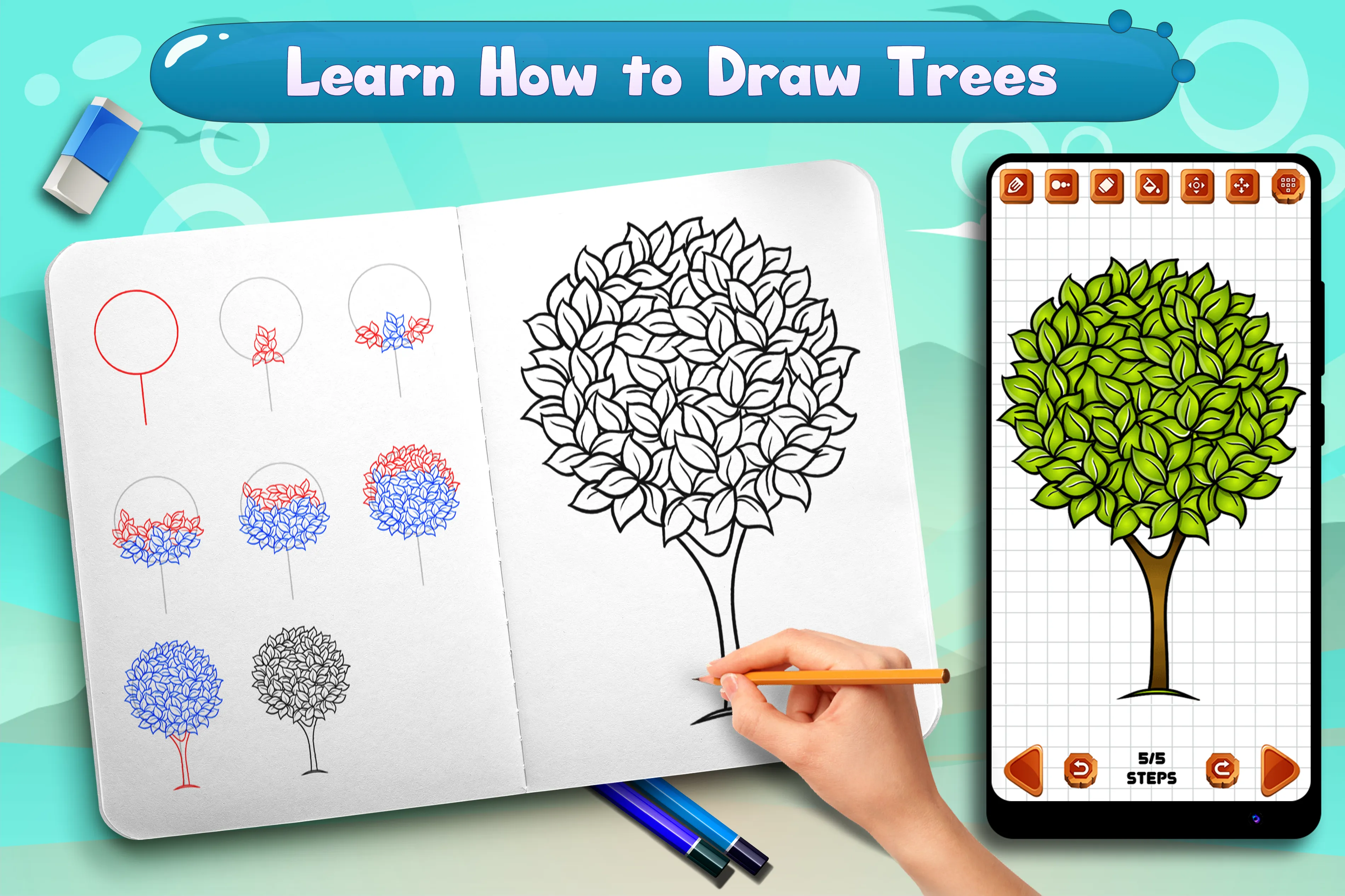 Learn to Draw Trees | Indus Appstore | Screenshot