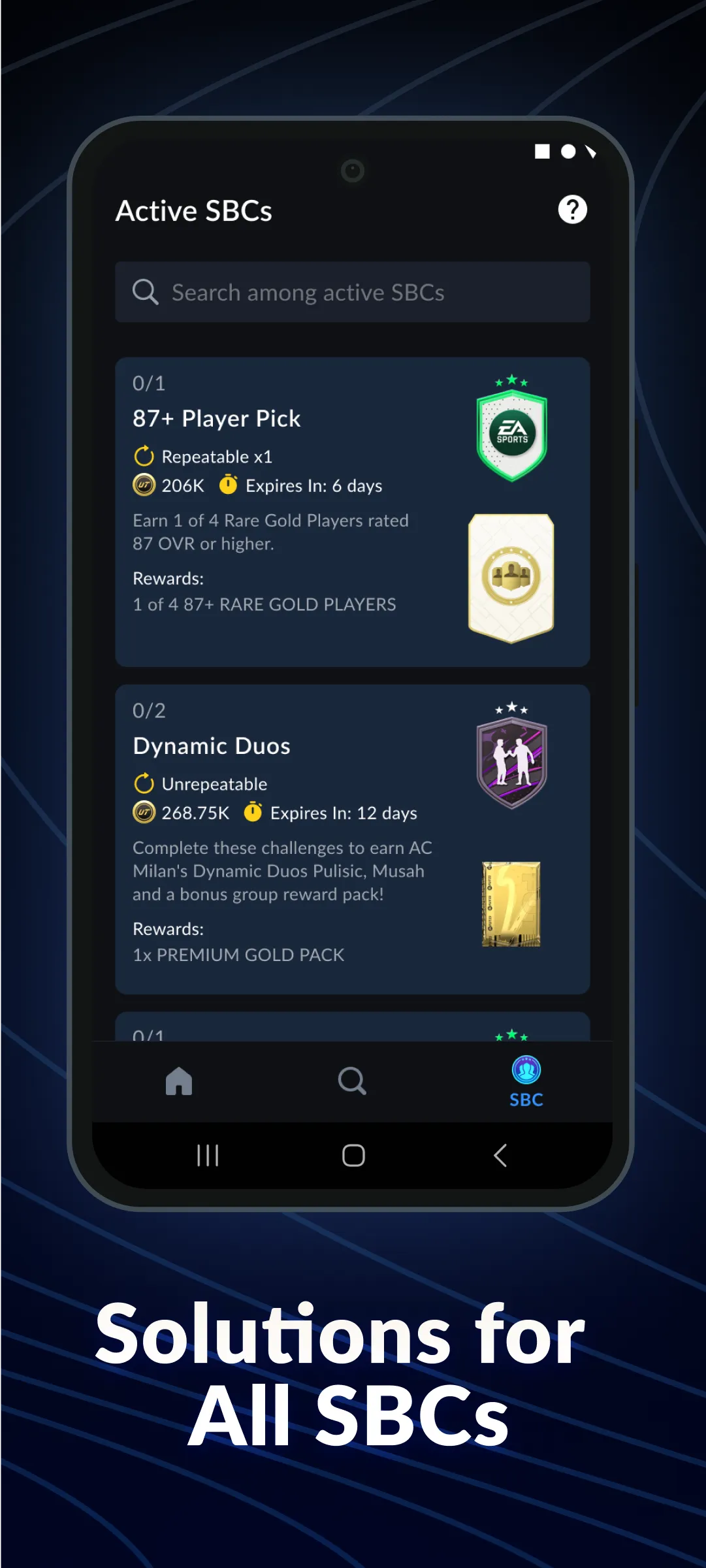 Smart FUT - FC SBC Solutions | Indus Appstore | Screenshot