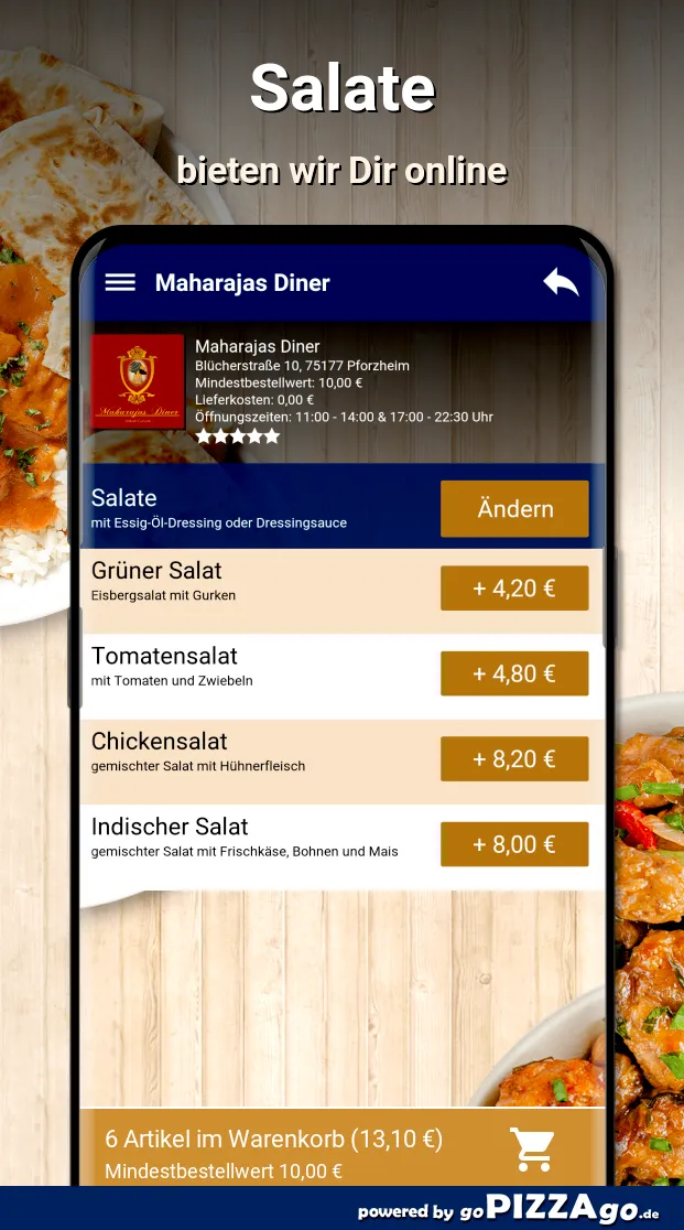 Maharajas Diner Pforzheim | Indus Appstore | Screenshot