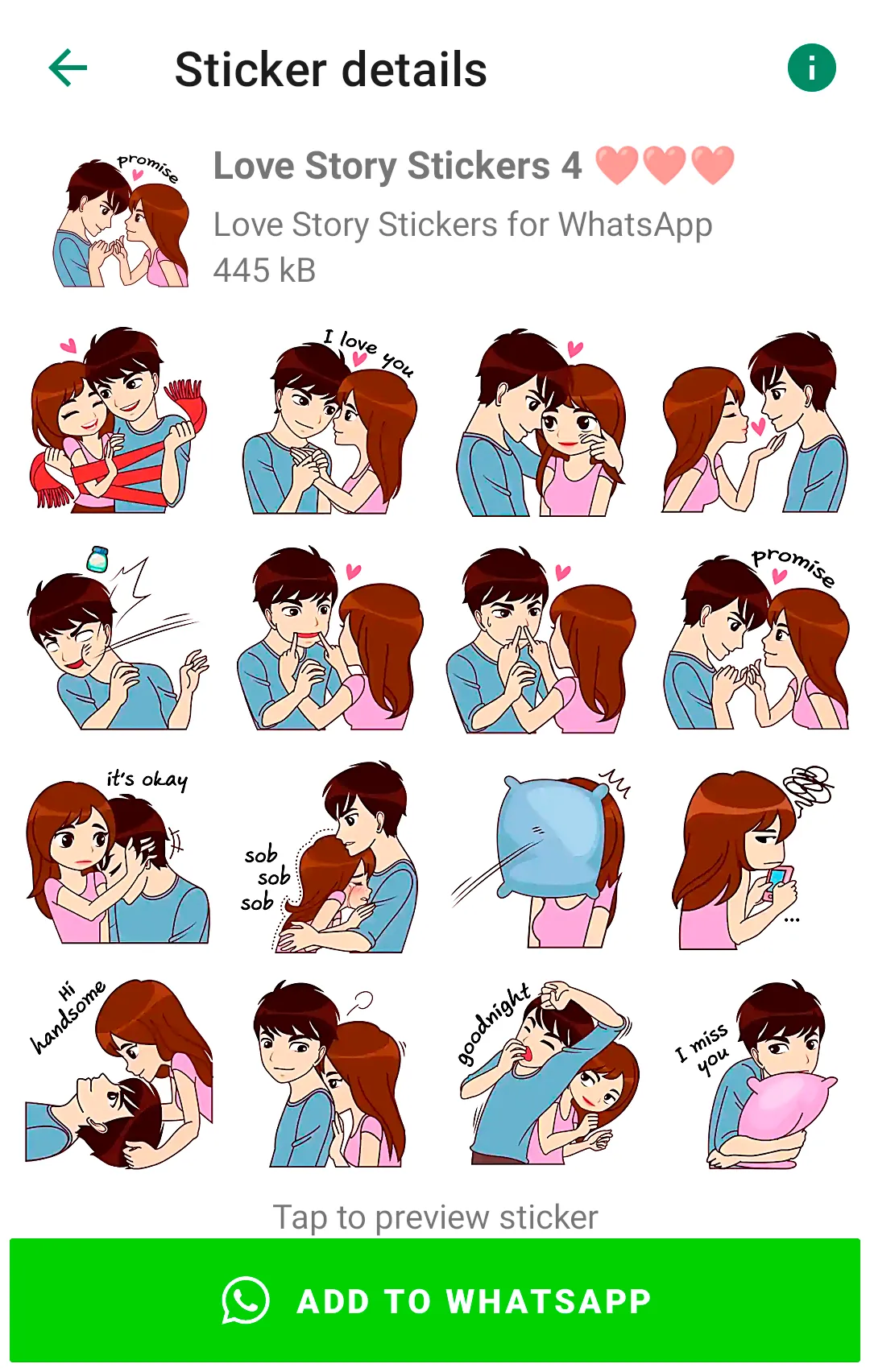 Love Story Stickers WASticker | Indus Appstore | Screenshot