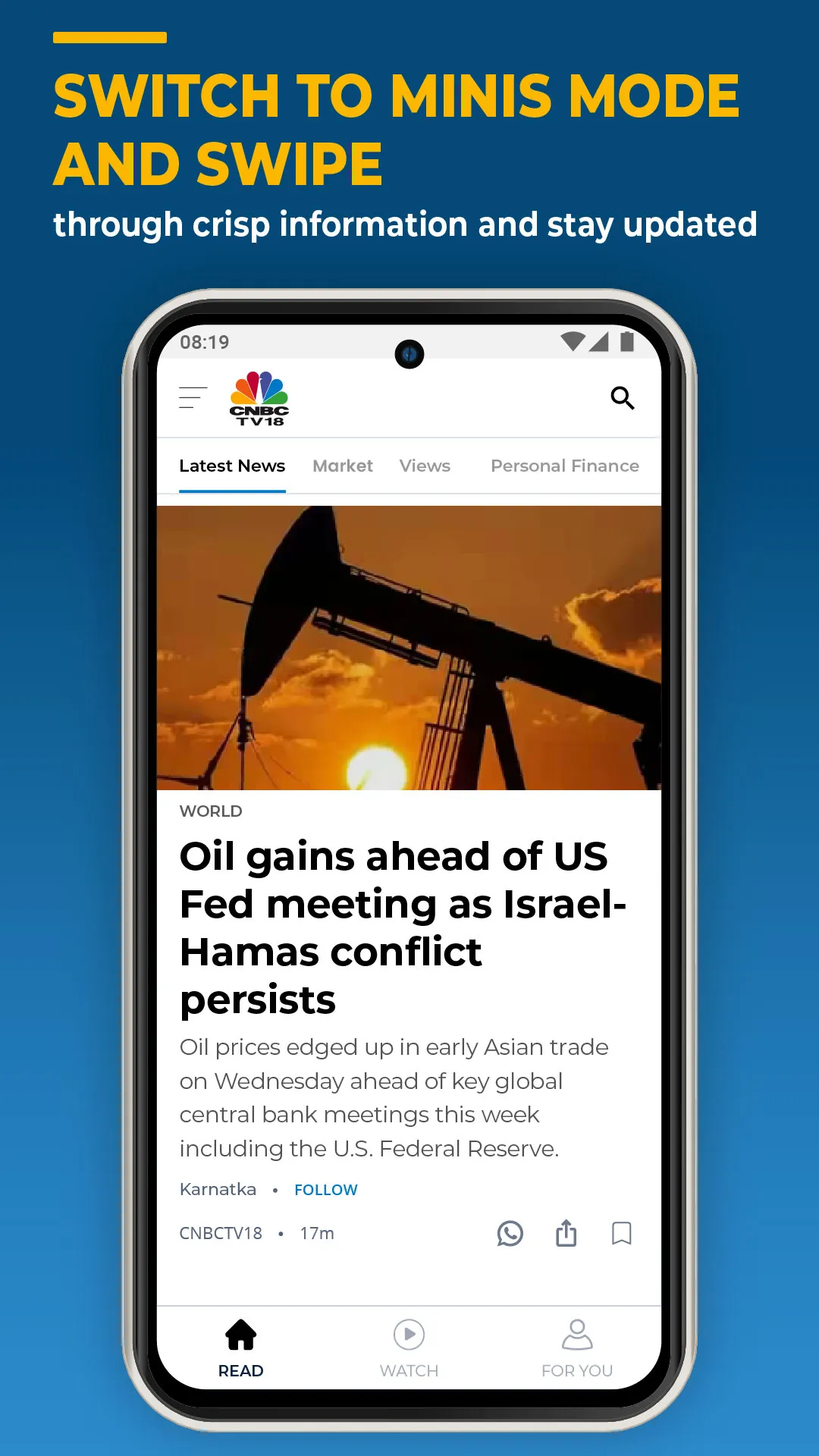 CNBC-TV18: Business News | Indus Appstore | Screenshot