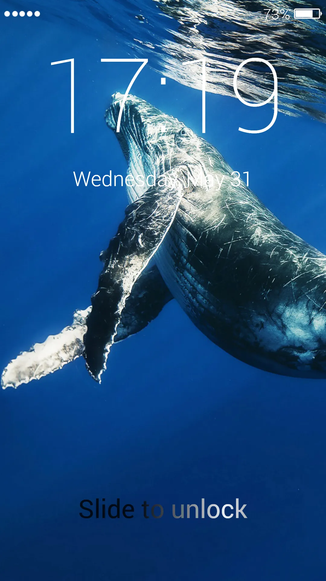 Blue Whale Lock Screen | Indus Appstore | Screenshot