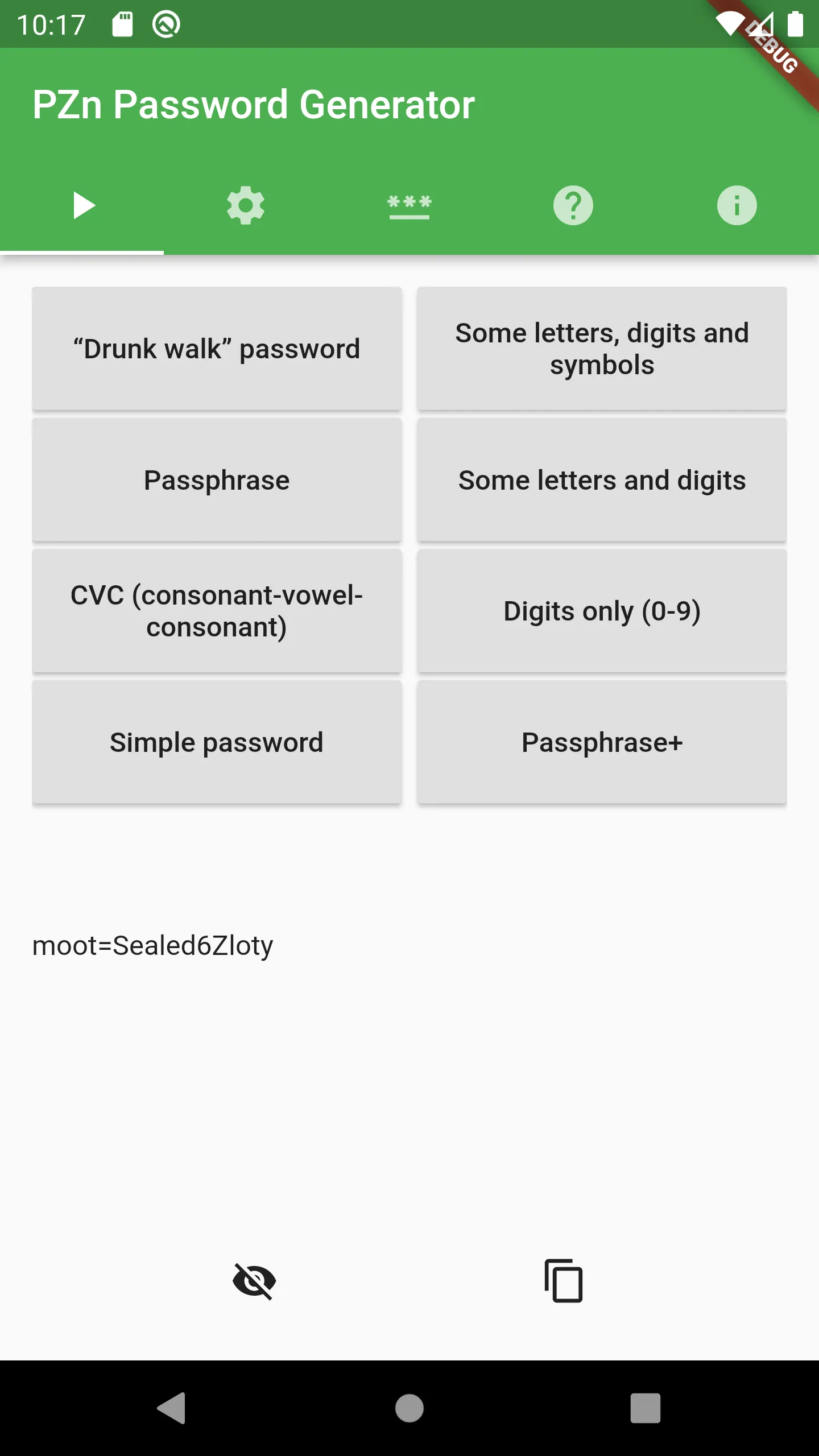 Password generator (PZn) | Indus Appstore | Screenshot