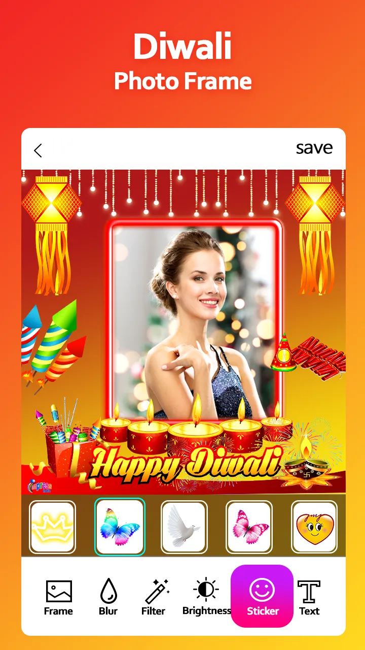 Diwali Photo Frame | Indus Appstore | Screenshot