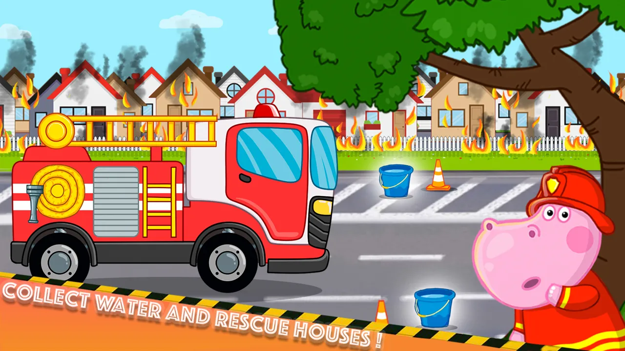 Fireman Hippo: City Hero | Indus Appstore | Screenshot