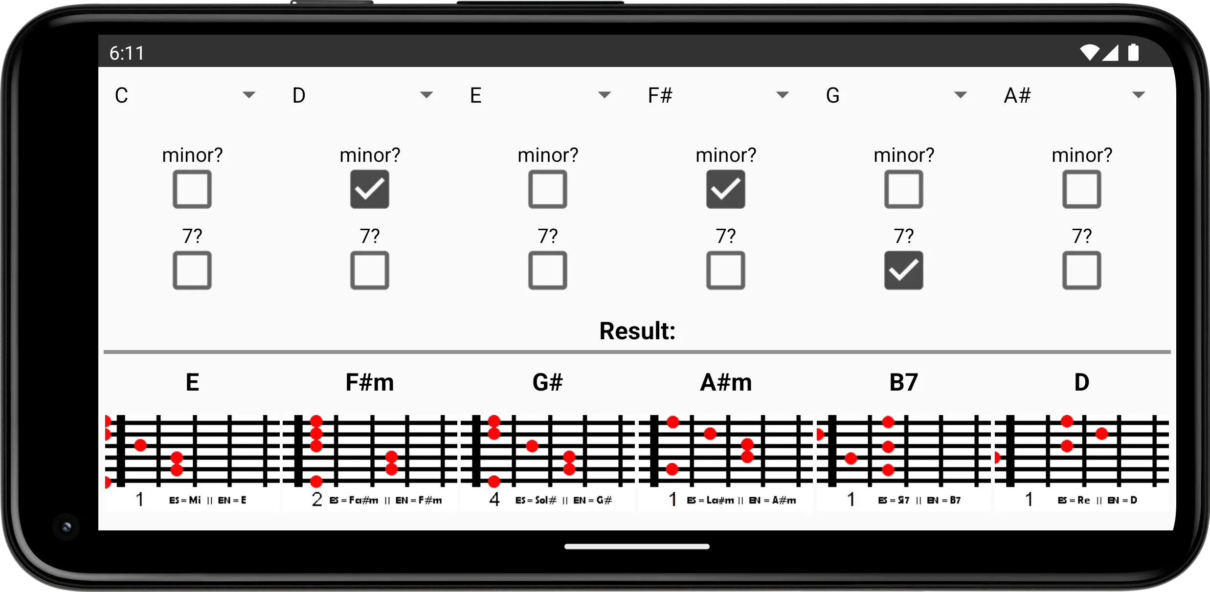 Guitar Chord Transposer | Indus Appstore | Screenshot