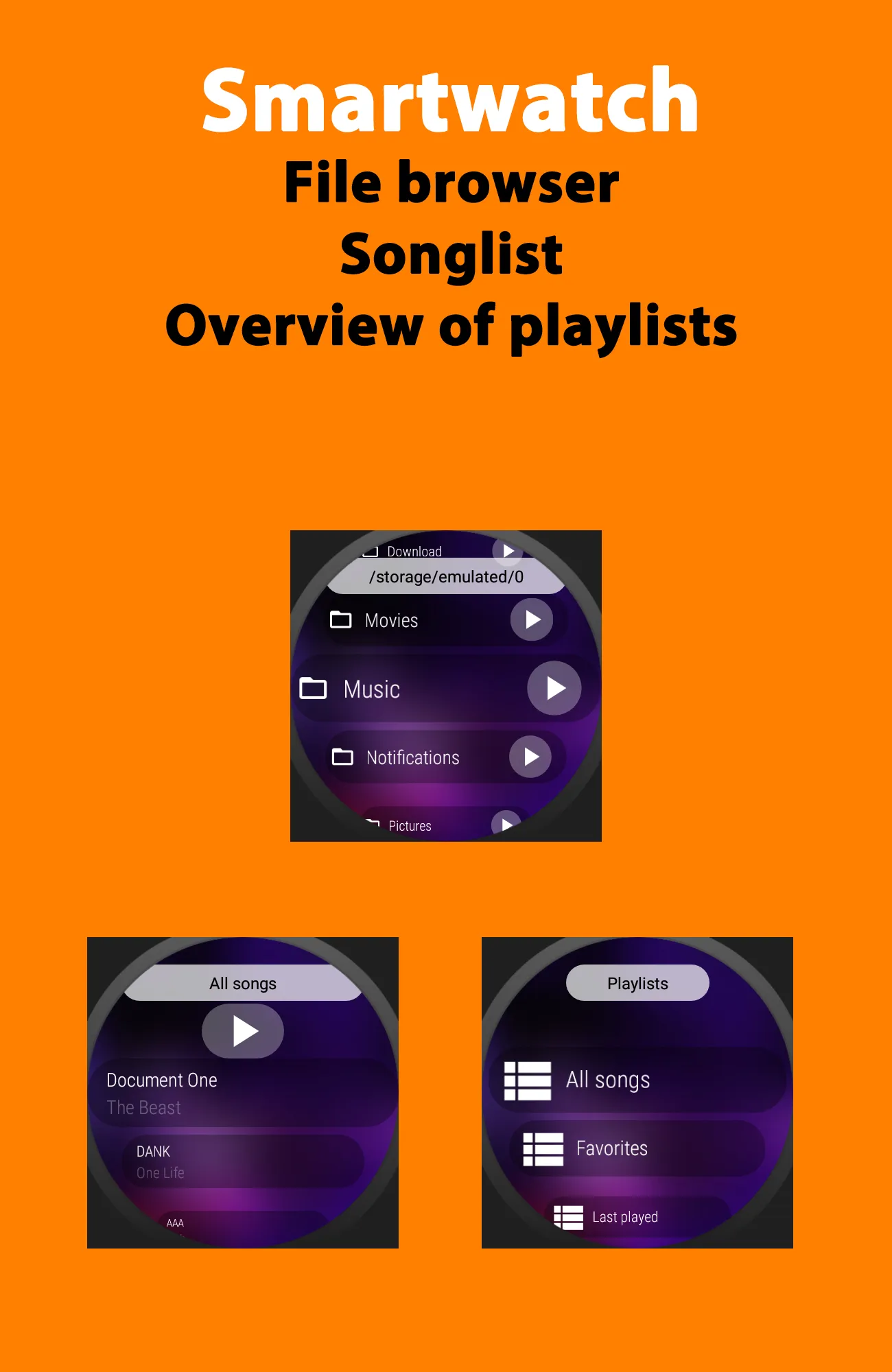 WearMedia Musik Player Wear | Indus Appstore | Screenshot