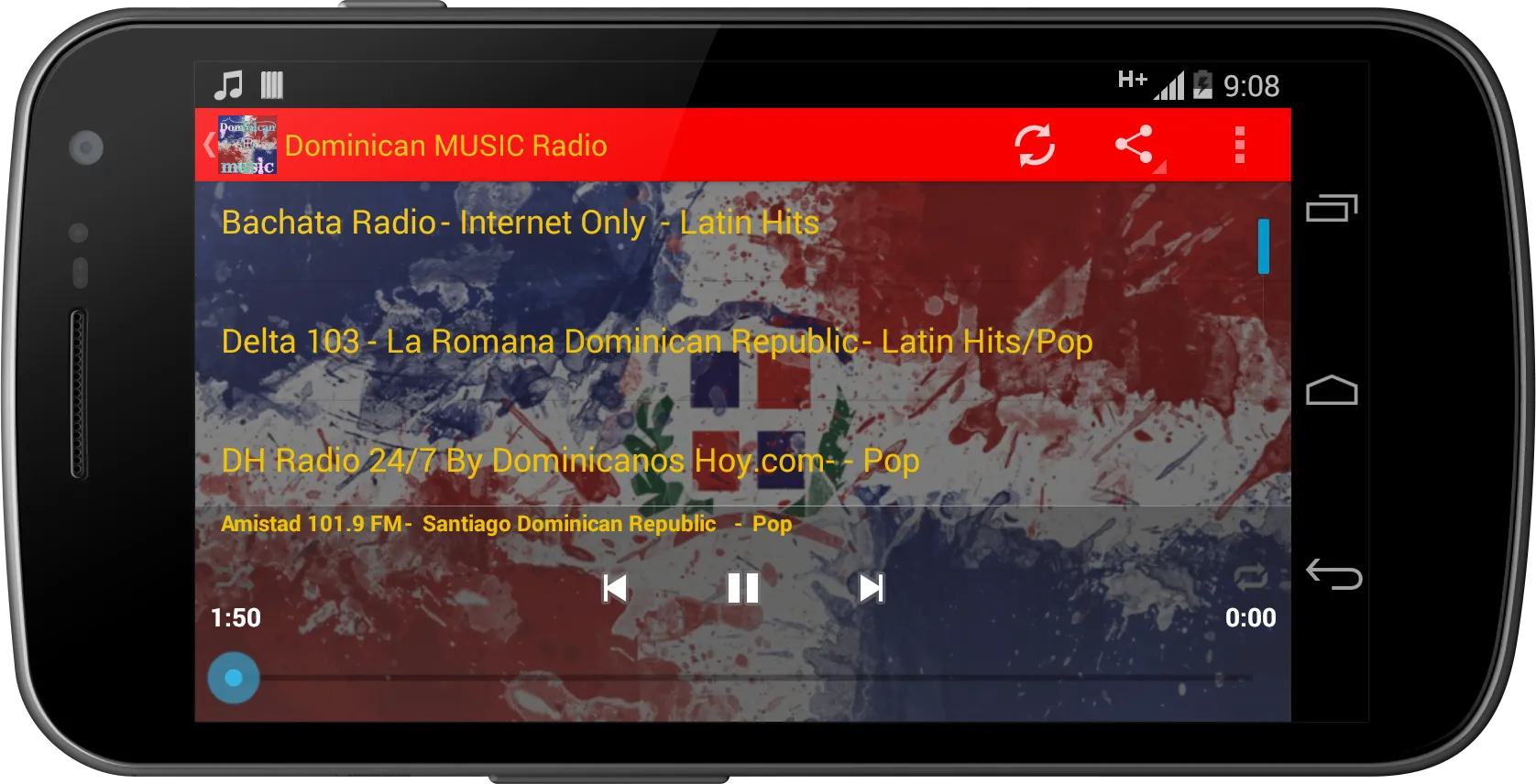 Dominican Republic MUSIC Radio | Indus Appstore | Screenshot