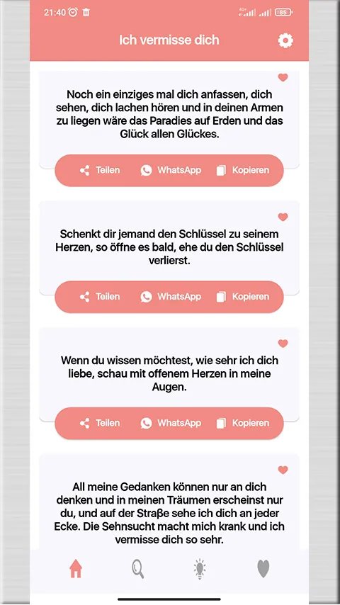 Ich vermisse dich sprüche 2024 | Indus Appstore | Screenshot