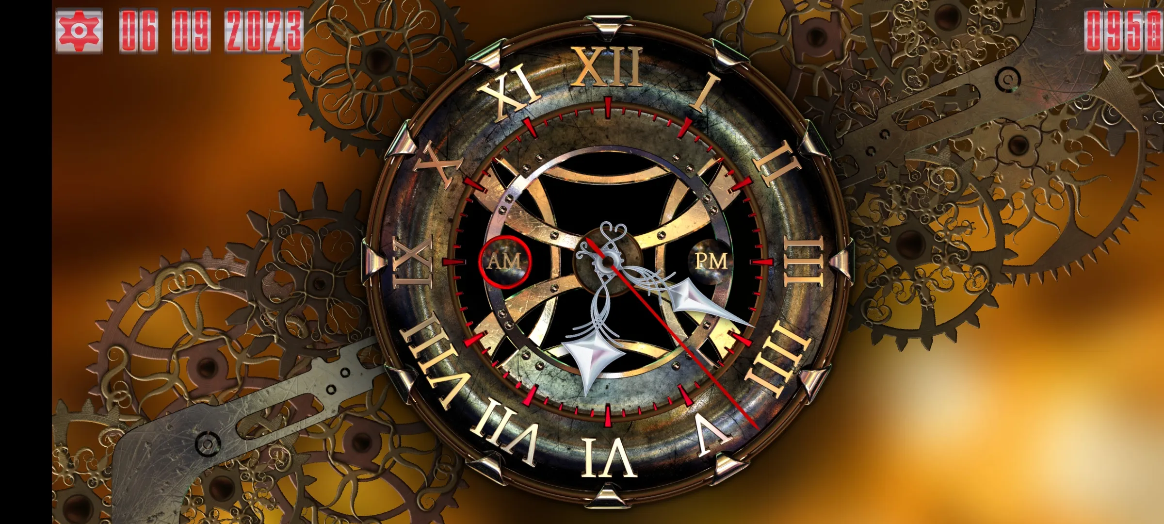 Steampunk Desk Analog Clock | Indus Appstore | Screenshot