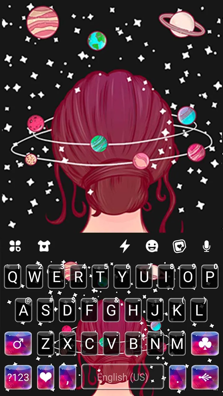 Girl In Universe Keyboard Back | Indus Appstore | Screenshot