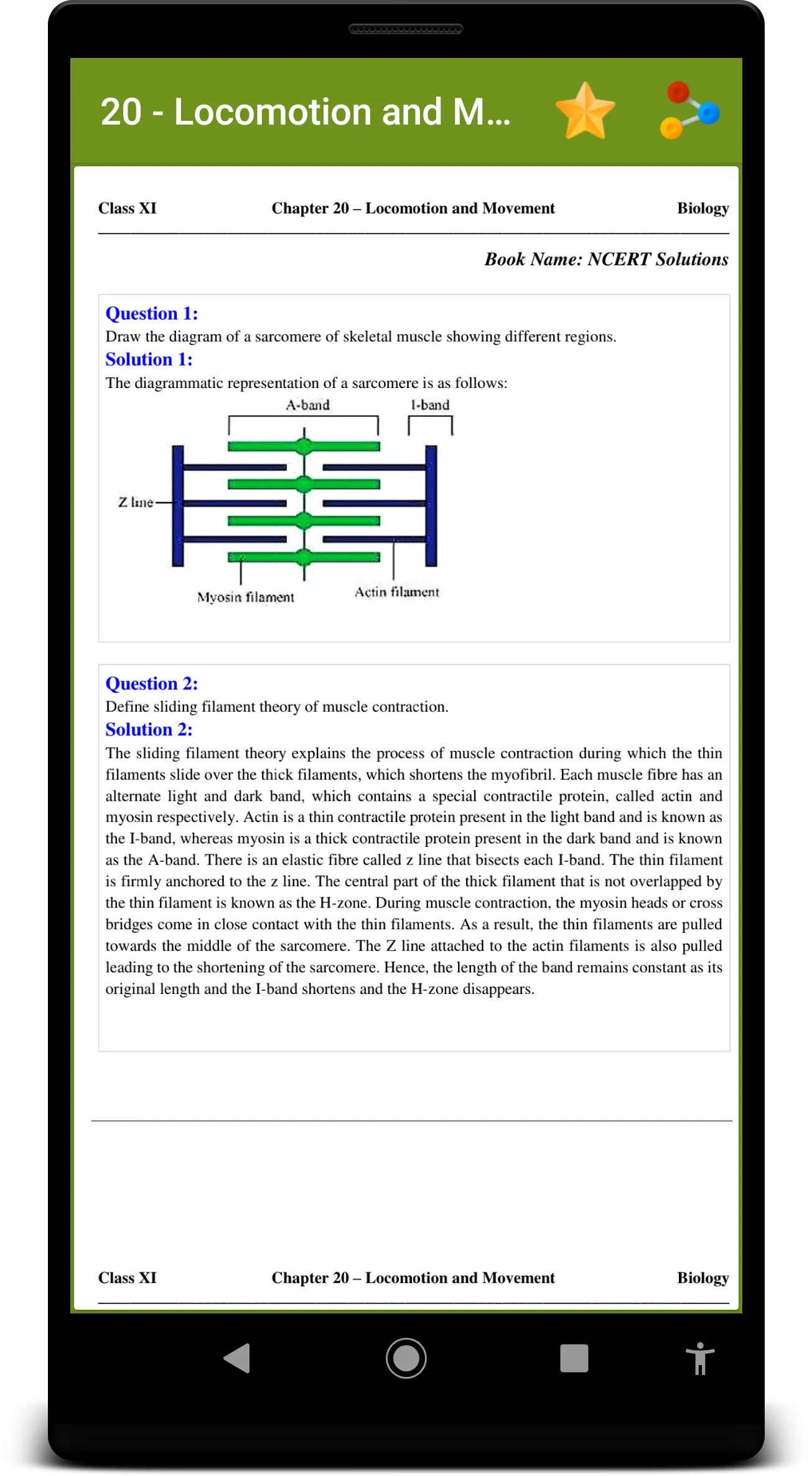 11th Biology Solutions | Notes | Indus Appstore | Screenshot