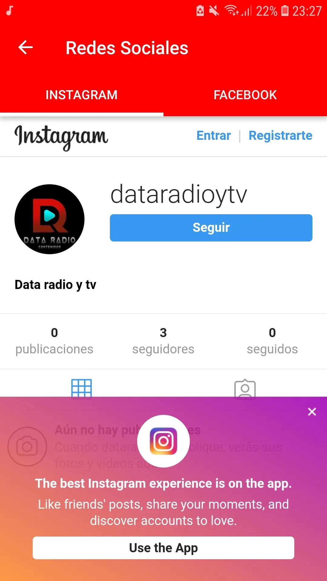 Data Radio Eventos | Indus Appstore | Screenshot