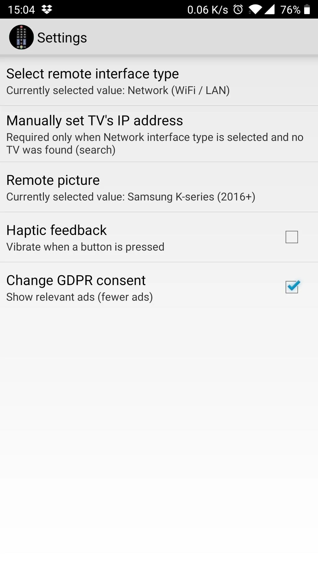TV (Samsung) Remote Control | Indus Appstore | Screenshot
