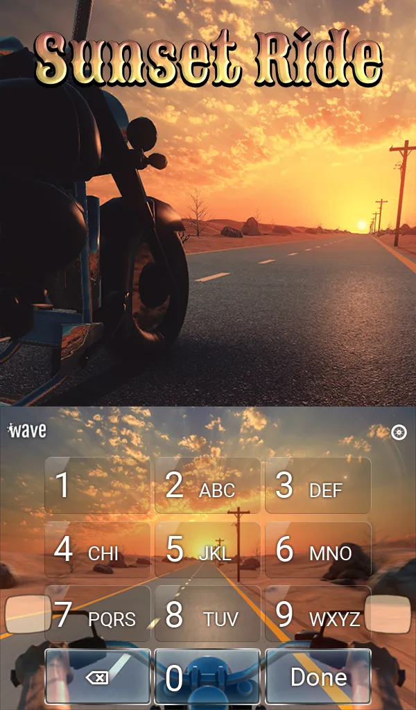 Sunset Ride Animated Keyboard | Indus Appstore | Screenshot