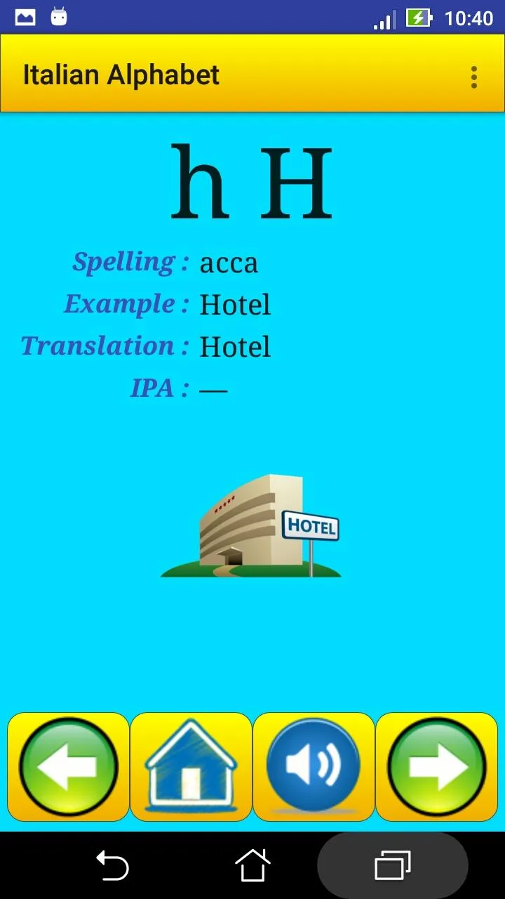 italian alphabet for students | Indus Appstore | Screenshot