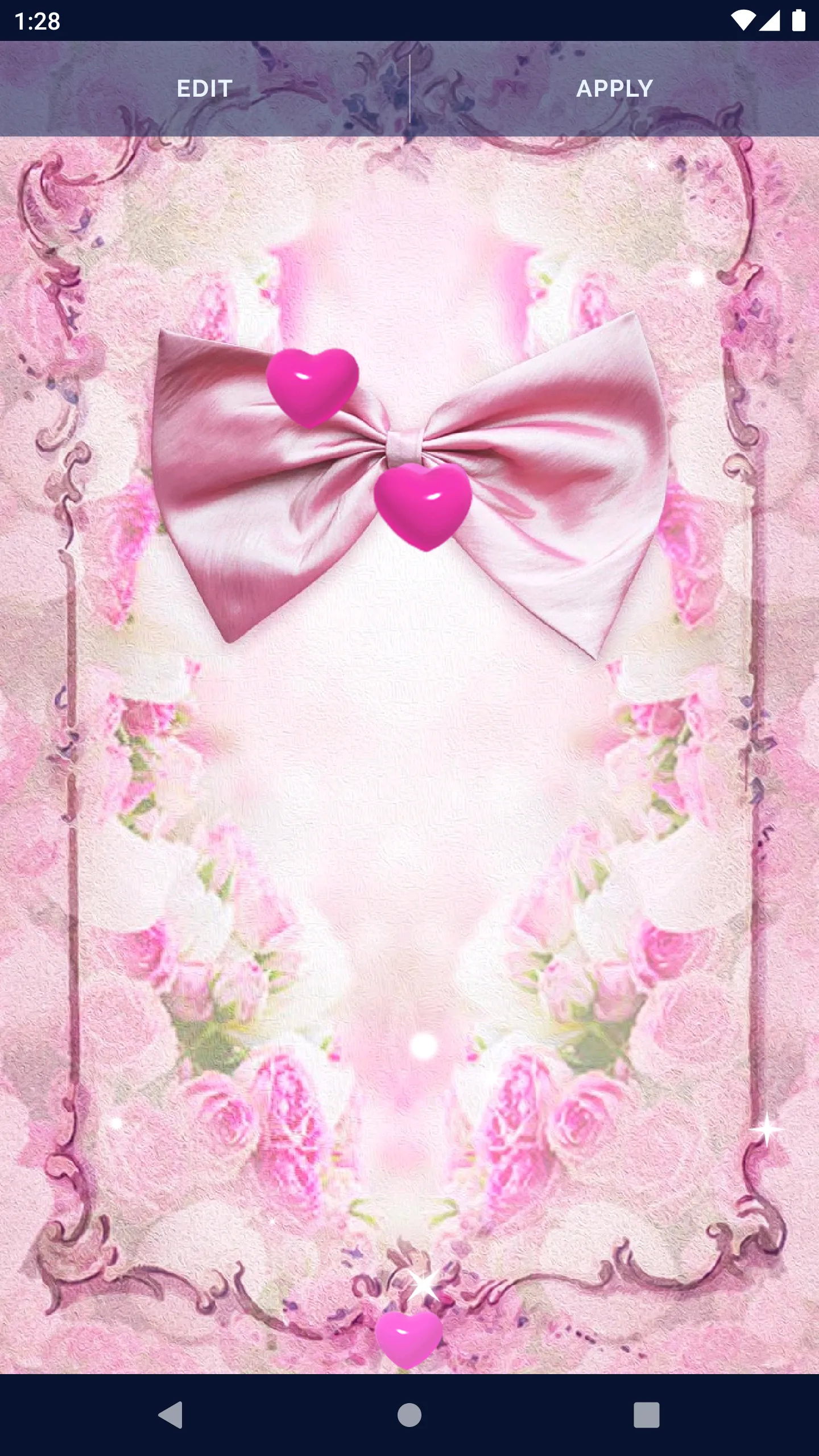 Pink Bow Live Wallpaper | Indus Appstore | Screenshot