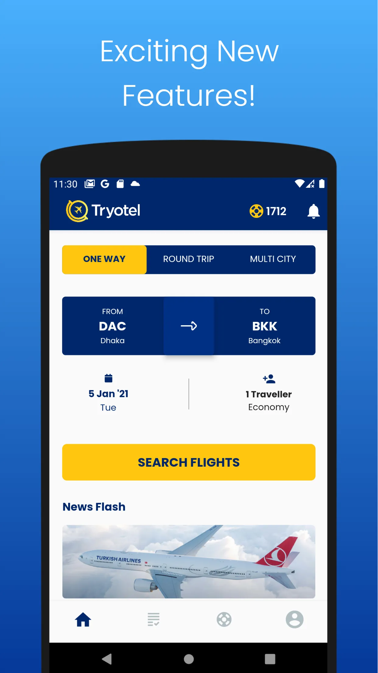 Tryotel: Book Flights | Indus Appstore | Screenshot