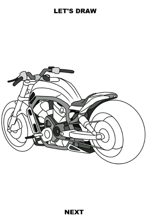 Draw Motorcycles: Cruiser | Indus Appstore | Screenshot