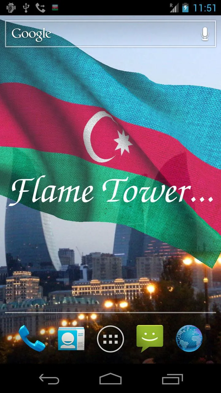 Azerbaijan Flag Live Wallpaper | Indus Appstore | Screenshot