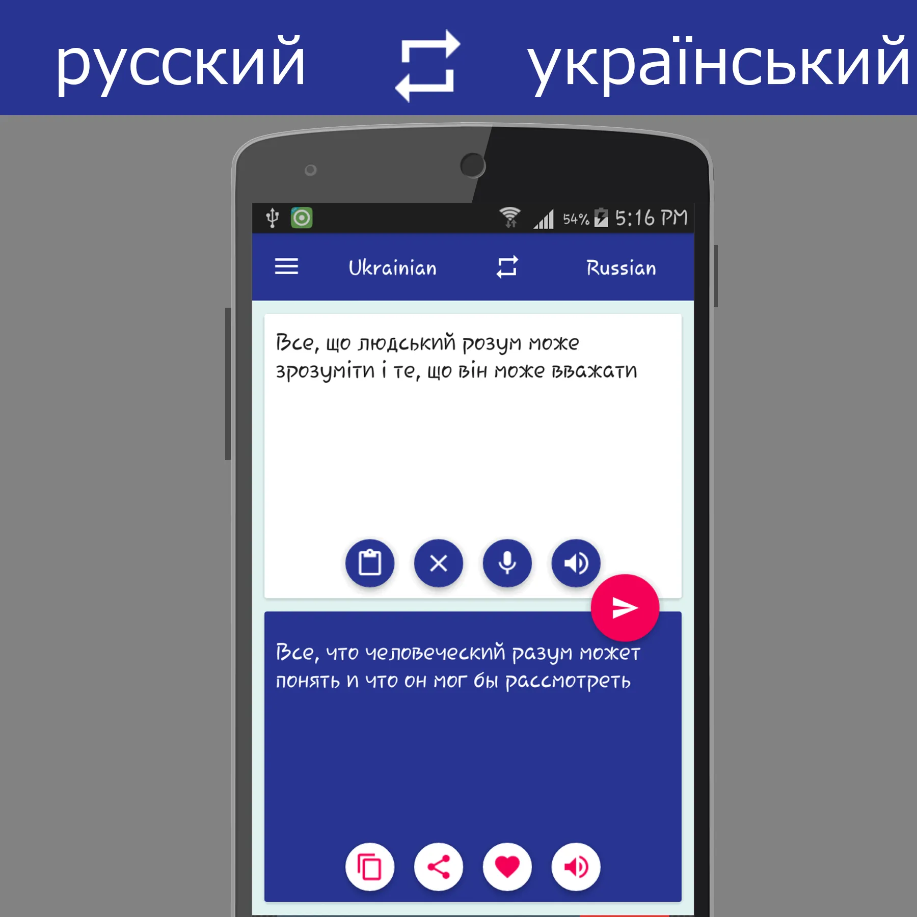 Russian Ukrainian Translator | Indus Appstore | Screenshot