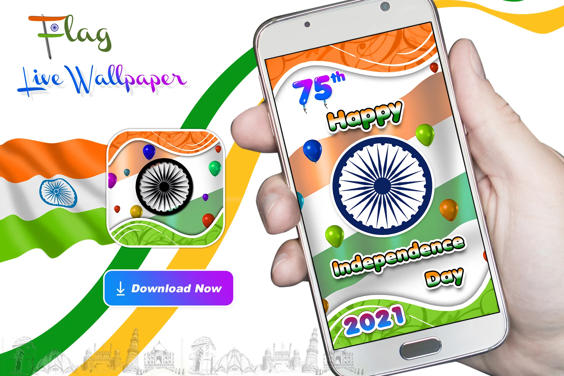 Indian Flag Live Wallpaper | Indus Appstore | Screenshot