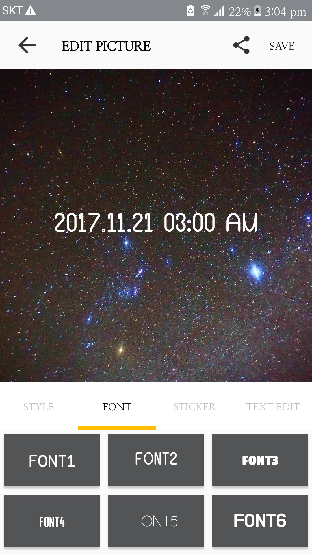 Timing - Time stamp & camera | Indus Appstore | Screenshot