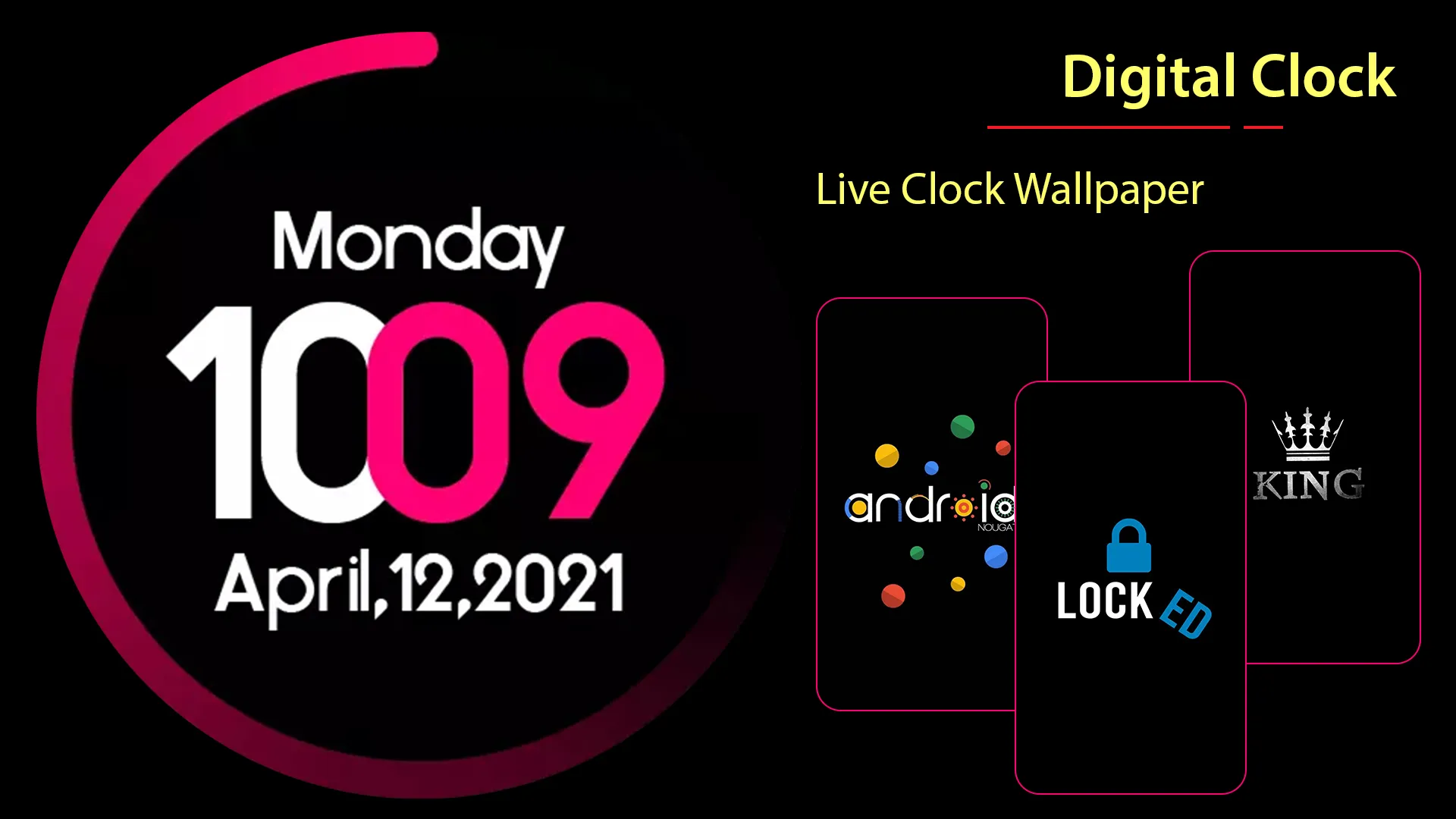 Digital Clock Wallpaper : Live | Indus Appstore | Screenshot