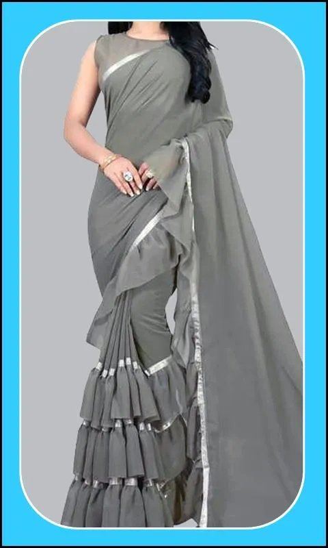 Women Fashion Ruffle Sarees | Indus Appstore | Screenshot