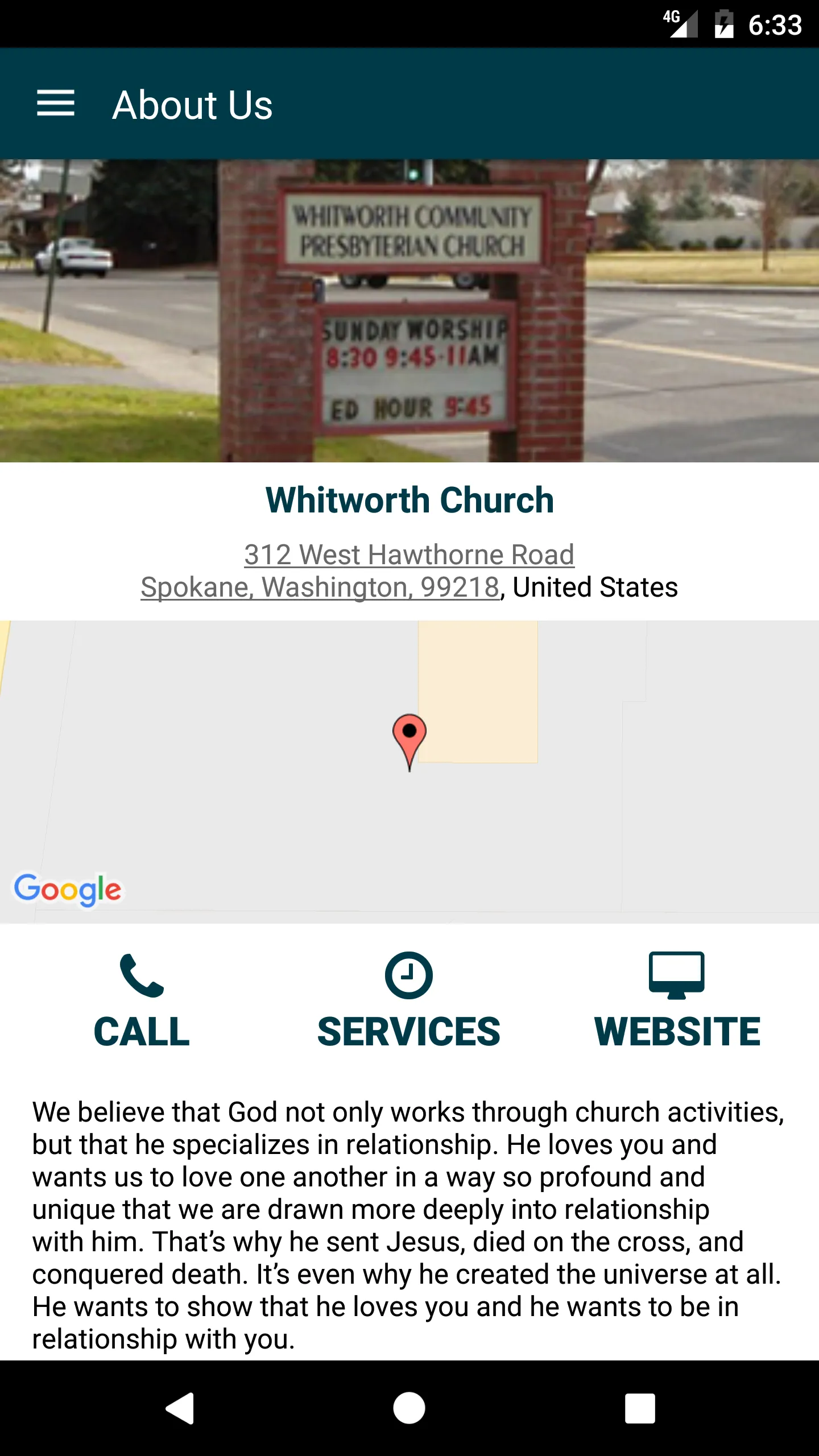 Whitworth Church | Indus Appstore | Screenshot