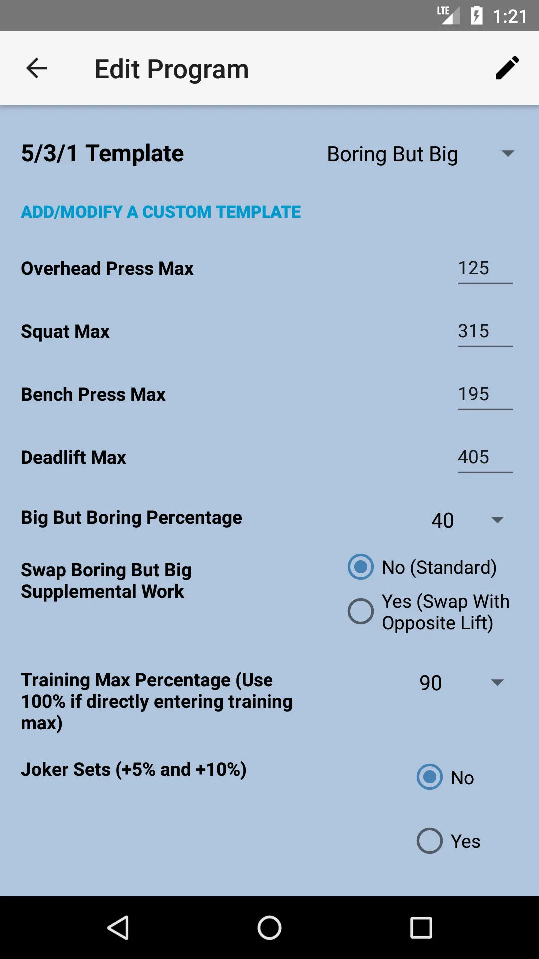 Fast 5/3/1 Workout Calculator | Indus Appstore | Screenshot