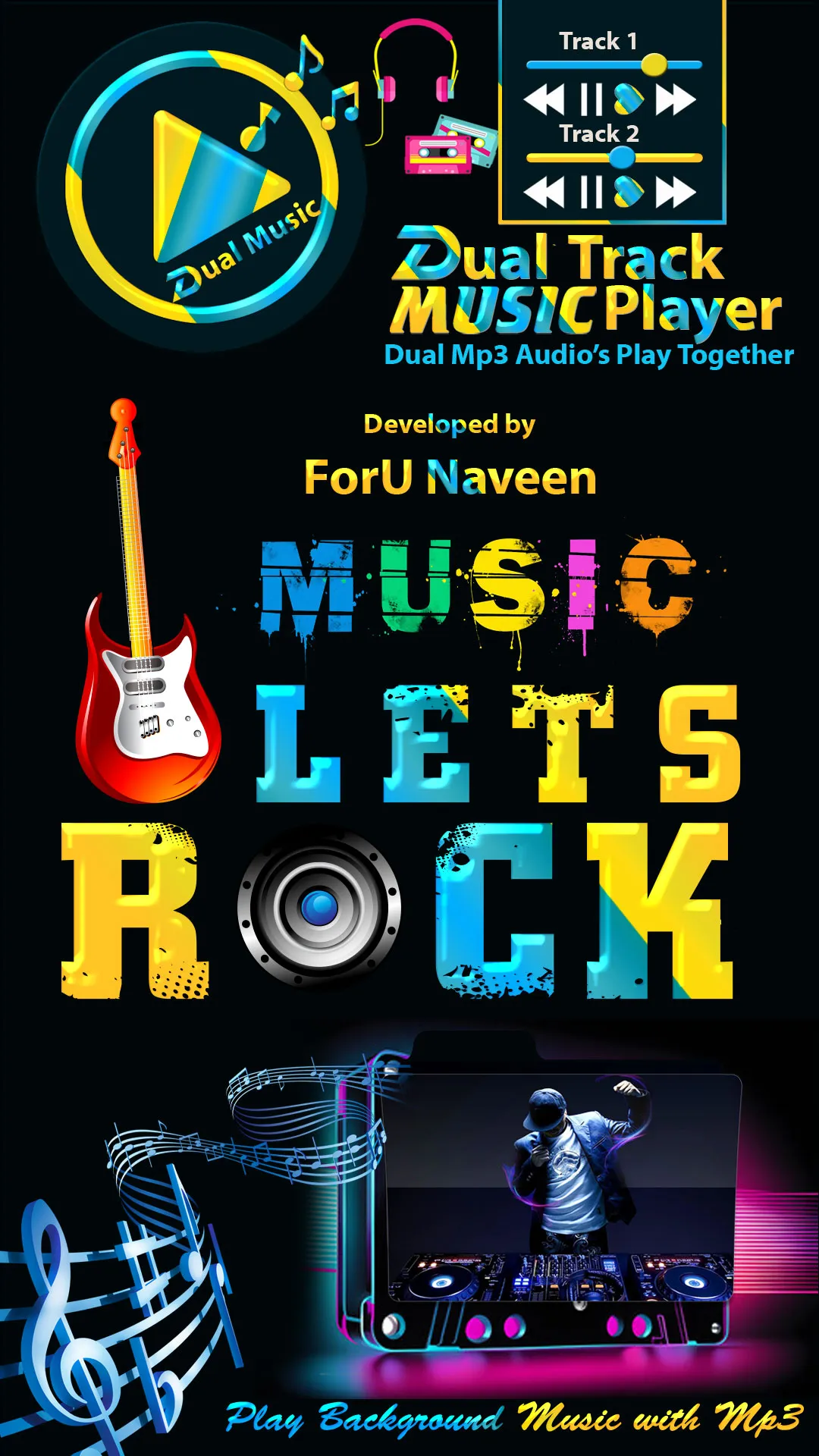Dual Track Music & MP3 Player | Indus Appstore | Screenshot