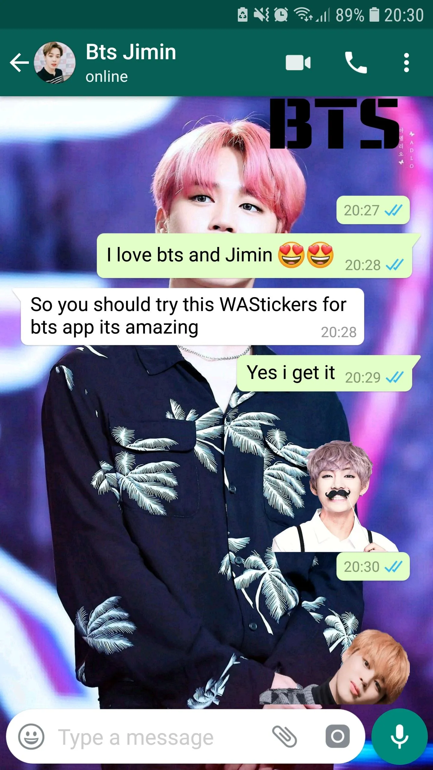 WAStickers -BTS kpop Stickers | Indus Appstore | Screenshot