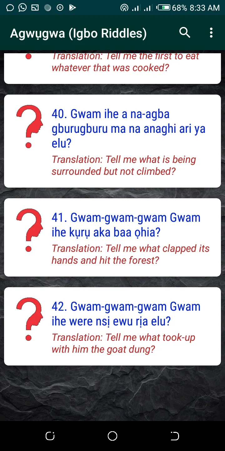 Igbo Riddles | Indus Appstore | Screenshot