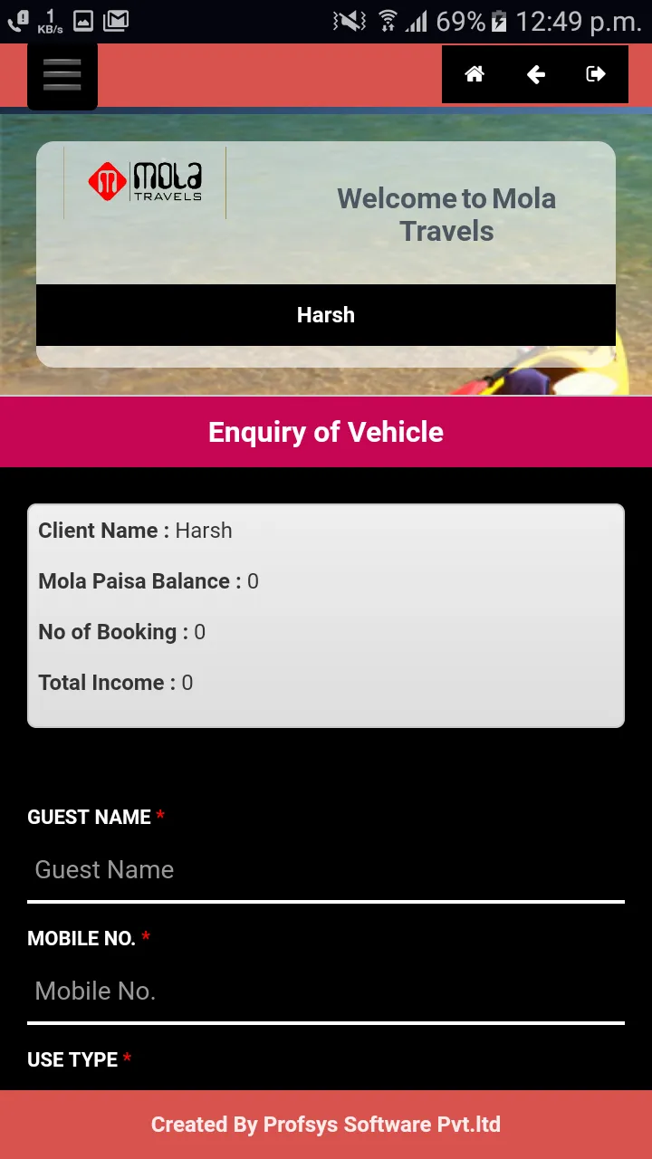 MOLA TRAVELS | Indus Appstore | Screenshot