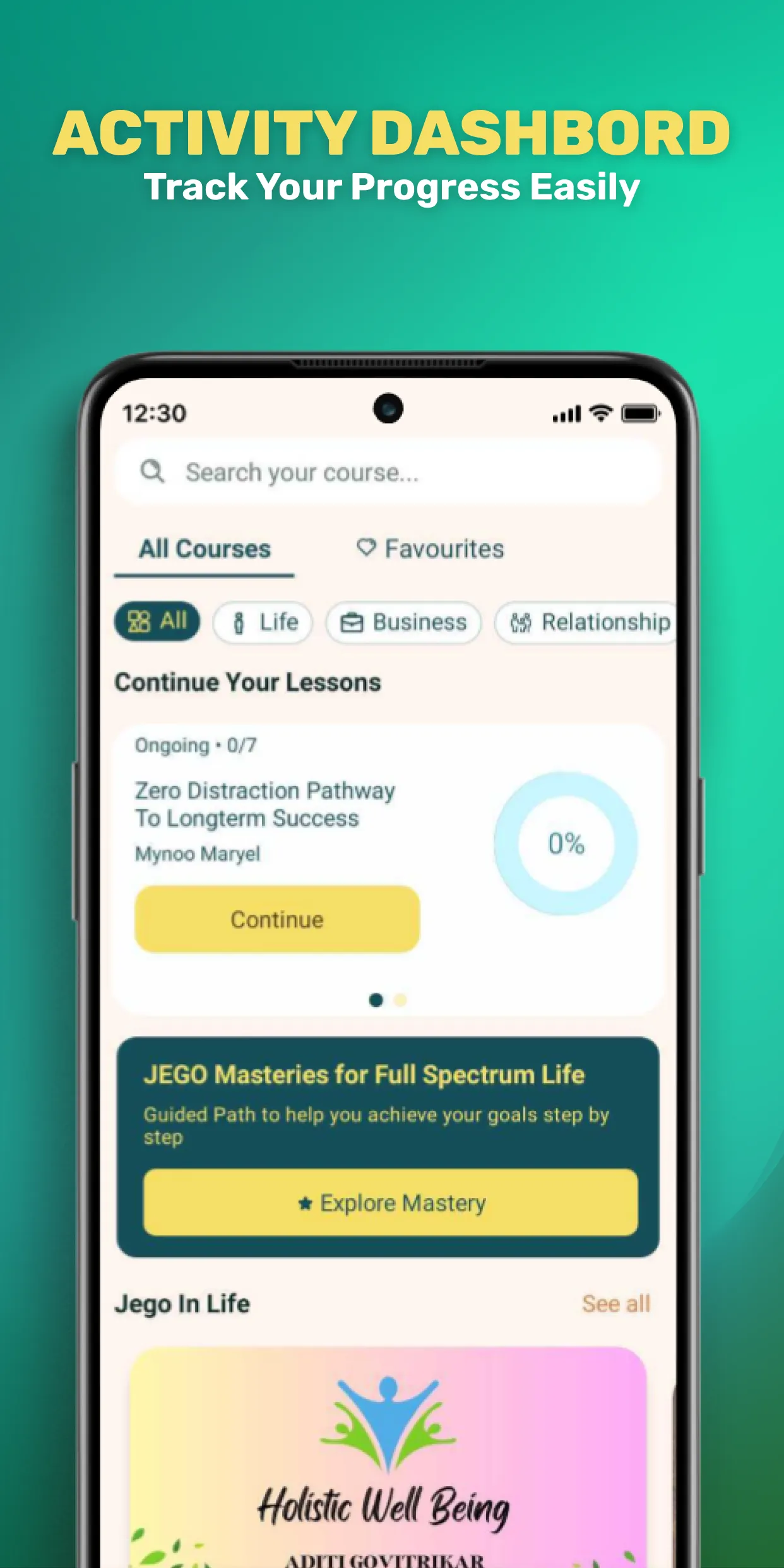 JEGO: Self Improvement App | Indus Appstore | Screenshot