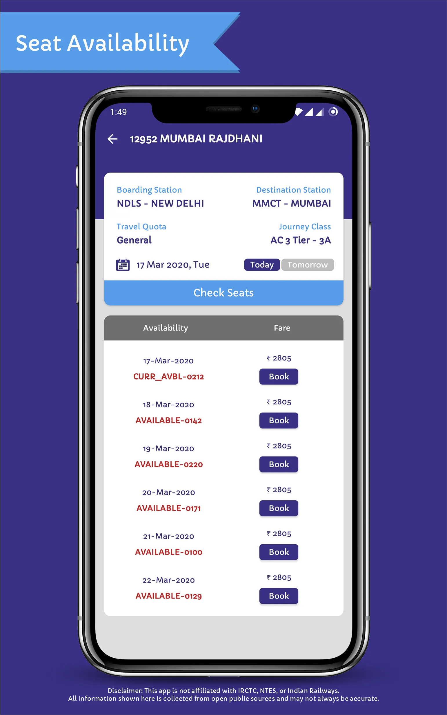 Book Tatkal Train Tickets | Indus Appstore | Screenshot
