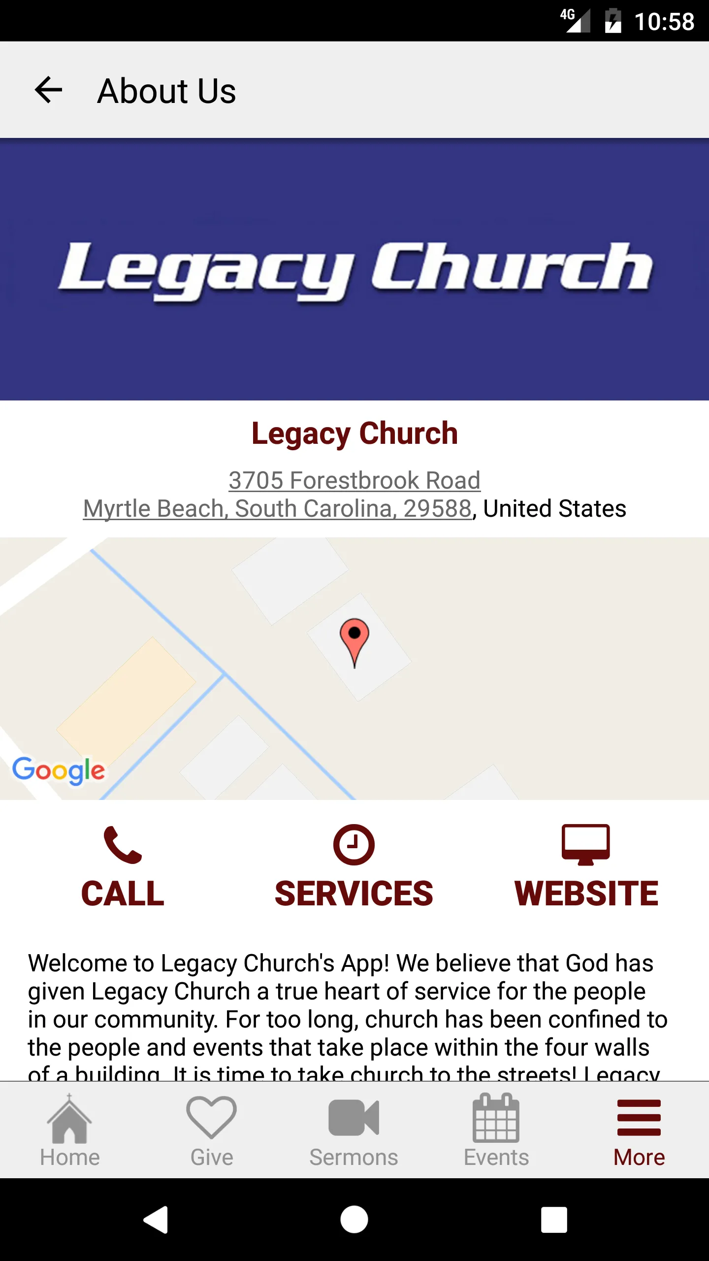 Legacy Church MB | Indus Appstore | Screenshot