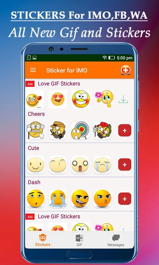 Stickers for Imo, fb, whatsapp | Indus Appstore | Screenshot