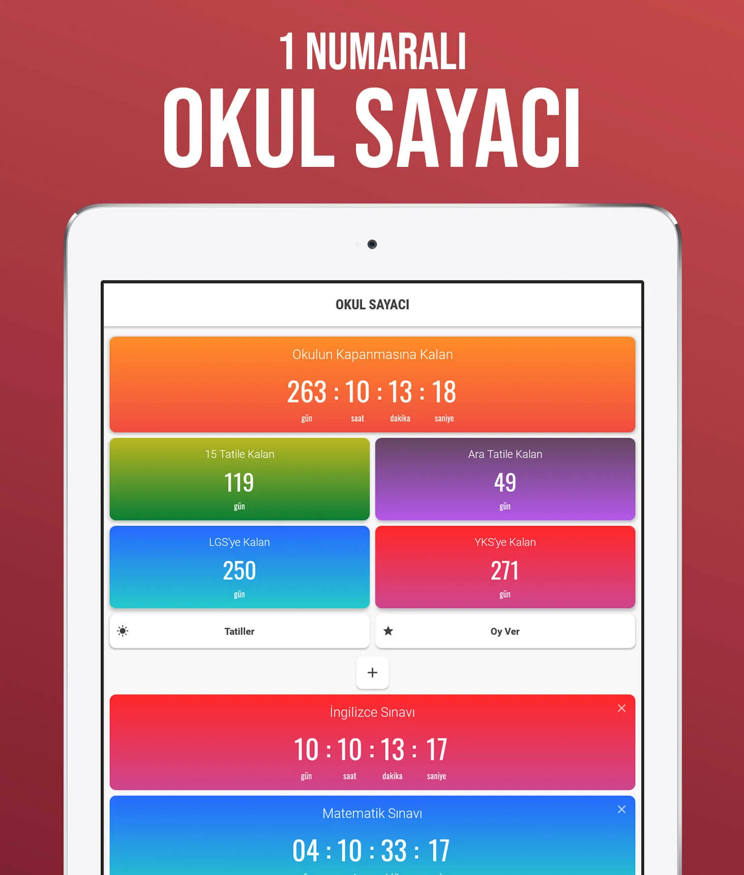 Tatil Sayacı - Okul Sayacı | Indus Appstore | Screenshot