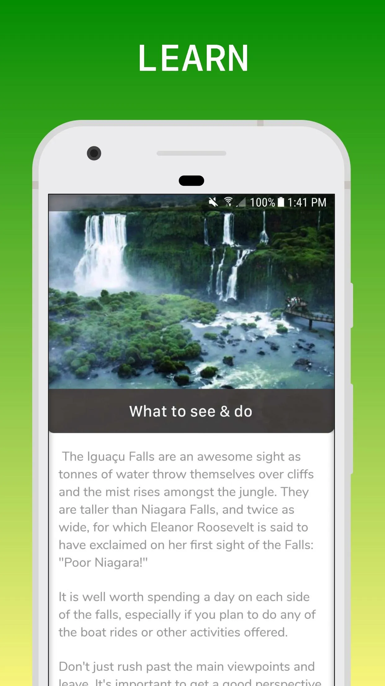 Iguazu Falls Travel Guide | Indus Appstore | Screenshot