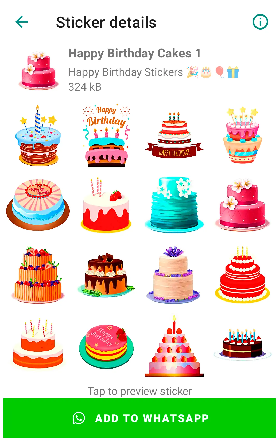 Happy Birthday Stickers | Indus Appstore | Screenshot