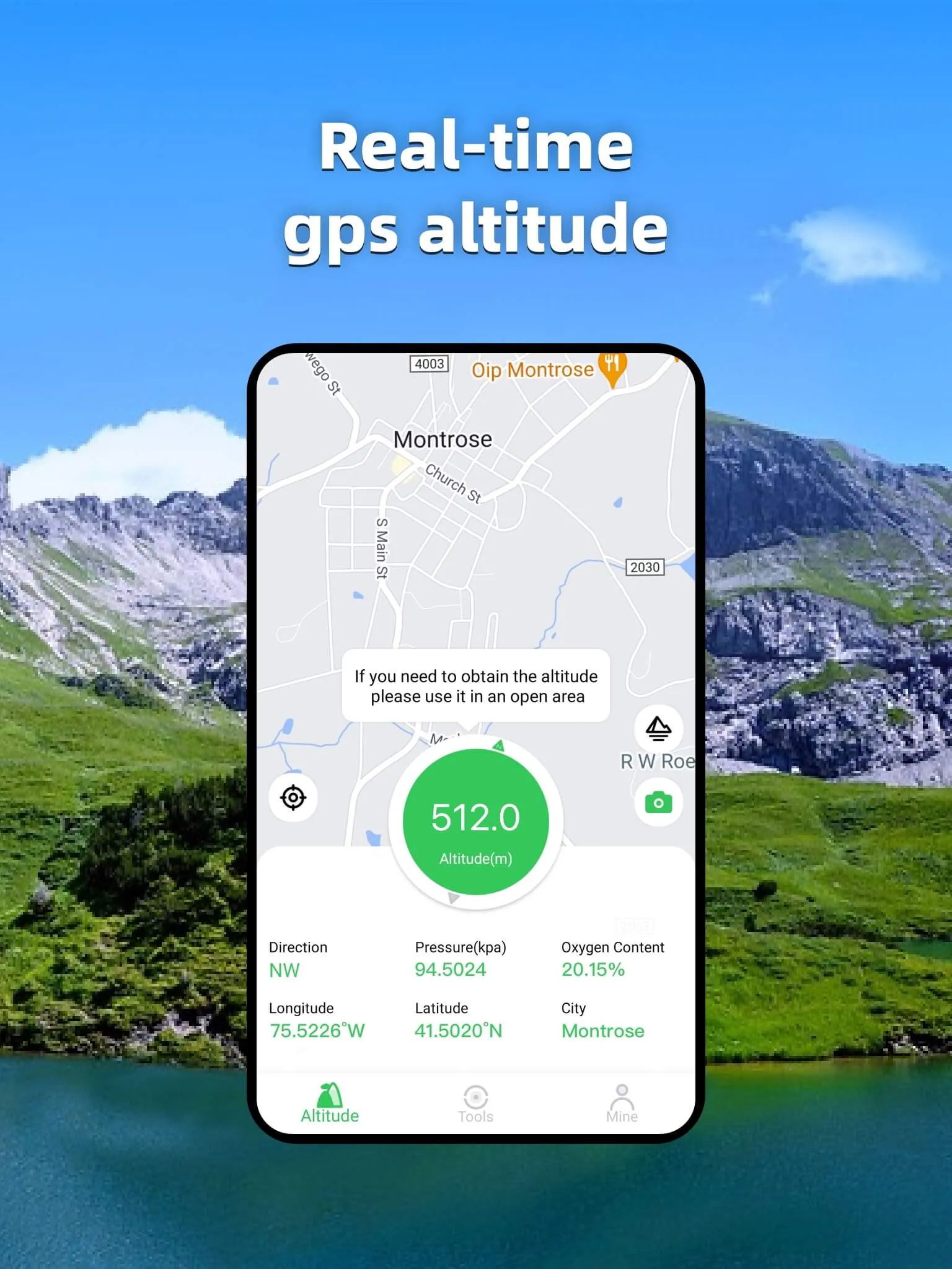 Altimeter GPS Offline Altitude | Indus Appstore | Screenshot