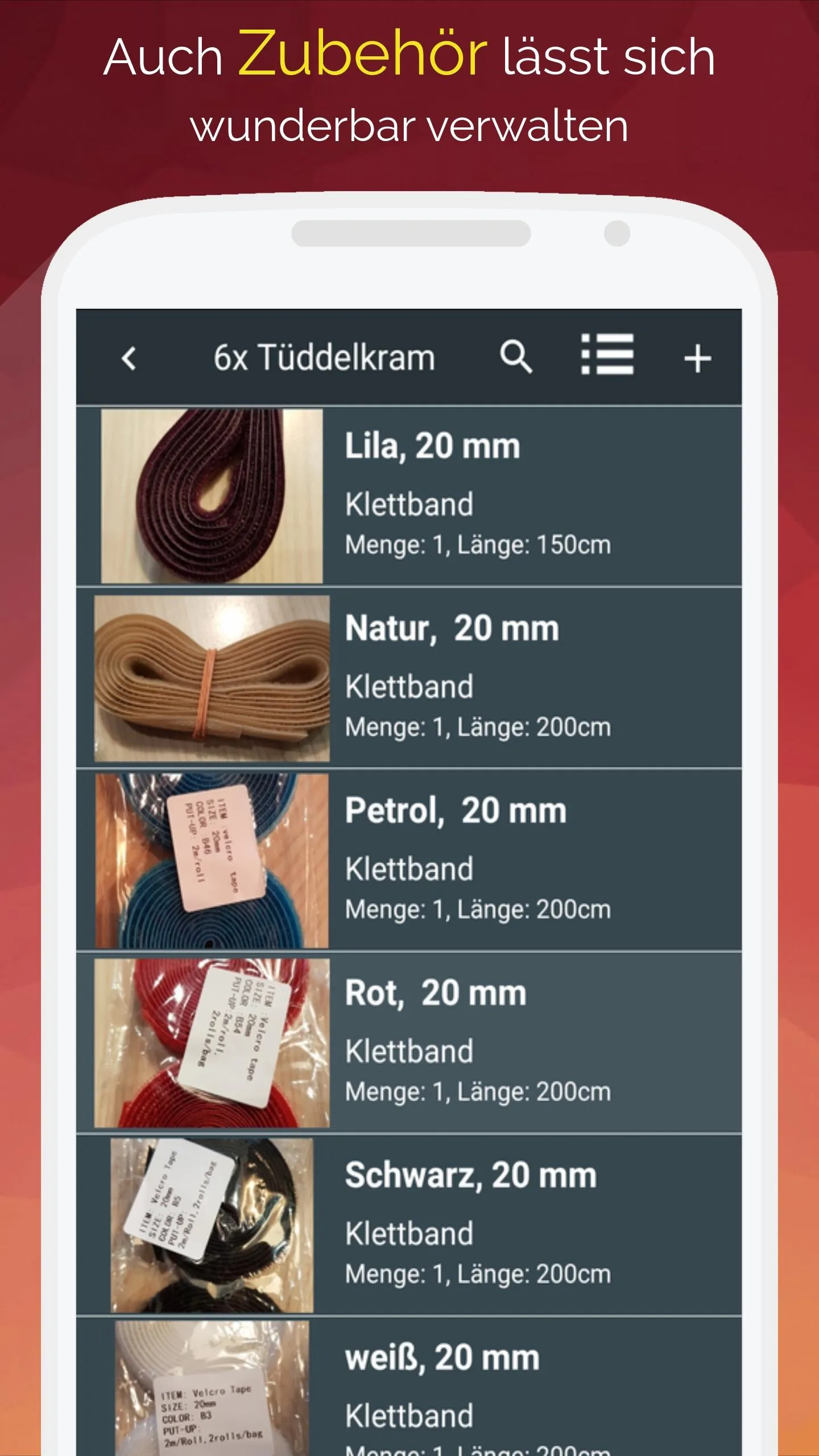 Stofflager und mehr | Indus Appstore | Screenshot